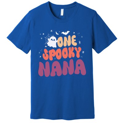 Groovy One Spooky Nana Boo Ghost Halloween Pumpkin Great Gift Premium T-Shirt