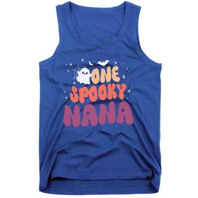 Groovy One Spooky Nana Boo Ghost Halloween Pumpkin Great Gift Tank Top