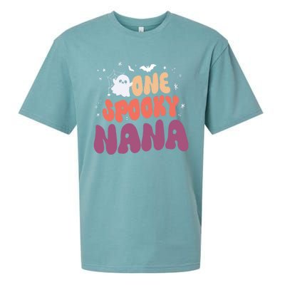 Groovy One Spooky Nana Boo Ghost Halloween Pumpkin Great Gift Sueded Cloud Jersey T-Shirt