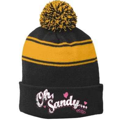 Grease Oh Sandy Stripe Pom Pom Beanie