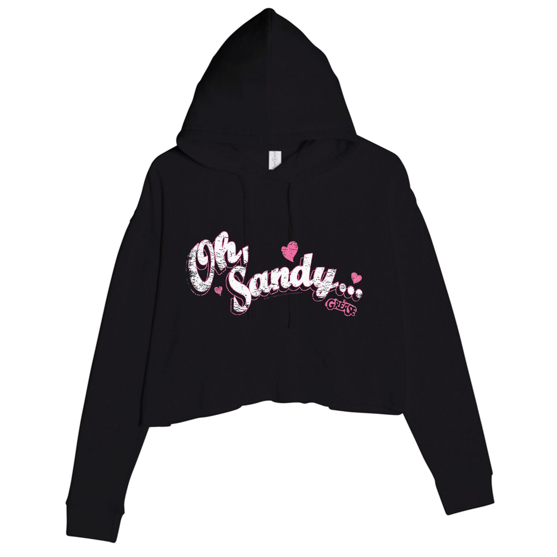 Grease Oh Sandy Crop Fleece Hoodie