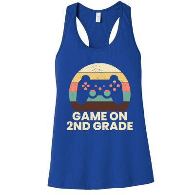 Game On Second Grade Gamer Cute 2Nd Grade Cool Gift Women's Racerback Tank