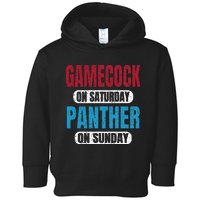 Gamecock On Saturday Panther On Sunday Sports Fans Vintage Toddler Hoodie