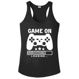 Game On Summer Loading Last Day Of School, Hello Summer Ladies PosiCharge Competitor Racerback Tank