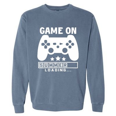 Game On Summer Loading Last Day Of School, Hello Summer Garment-Dyed Sweatshirt