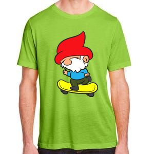 Gnome On Skateboard Cute Gnome Skateboarding Premium Adult ChromaSoft Performance T-Shirt