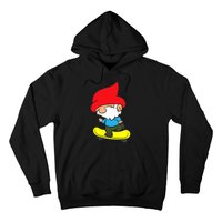 Gnome On Skateboard Cute Gnome Skateboarding Premium Hoodie