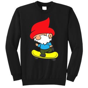 Gnome On Skateboard Cute Gnome Skateboarding Premium Sweatshirt