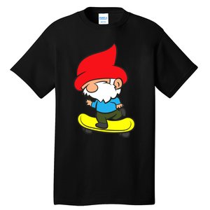 Gnome On Skateboard Cute Gnome Skateboarding Premium Tall T-Shirt