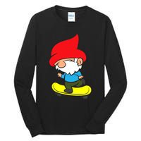 Gnome On Skateboard Cute Gnome Skateboarding Premium Tall Long Sleeve T-Shirt