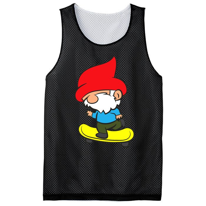 Gnome On Skateboard Cute Gnome Skateboarding Premium Mesh Reversible Basketball Jersey Tank