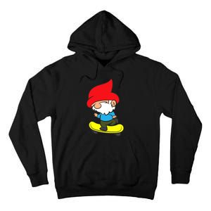 Gnome On Skateboard Cute Gnome Skateboarding Premium Tall Hoodie