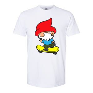 Gnome On Skateboard Cute Gnome Skateboarding Premium Softstyle CVC T-Shirt