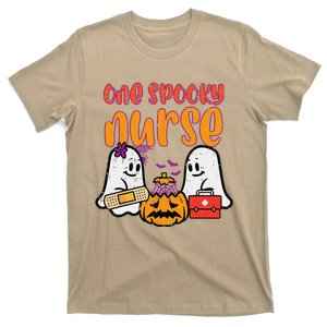 Ghosts One Spooky Nurse Halloween Nurse Fall Scrub RN Women T-Shirt