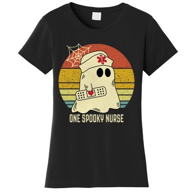 Ghosts One Spooky Nurse Halloween Nurse Fall Scrub RN Women's T-Shirt