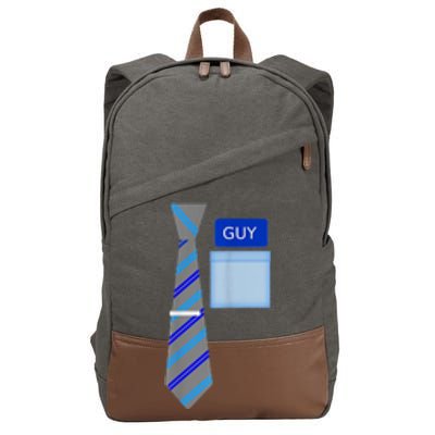 Guy Office Suit And Tie Costume Cotton Canvas Backpack