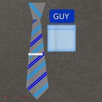 Guy Office Suit And Tie Costume Cotton Canvas Backpack