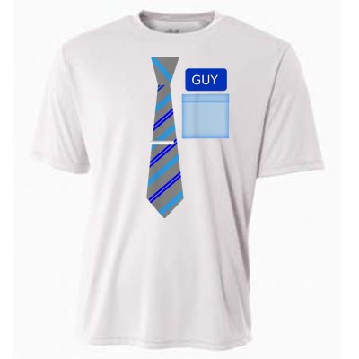 Guy Office Suit And Tie Costume Cooling Performance Crew T-Shirt