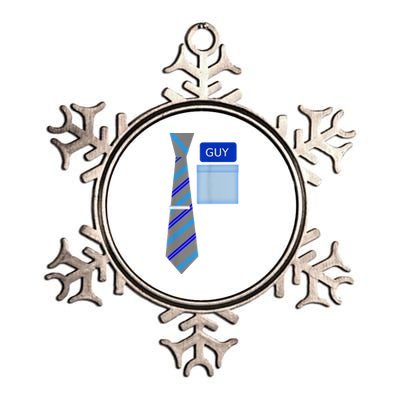 Guy Office Suit And Tie Costume Metallic Star Ornament