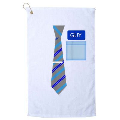 Guy Office Suit And Tie Costume Golf Towel