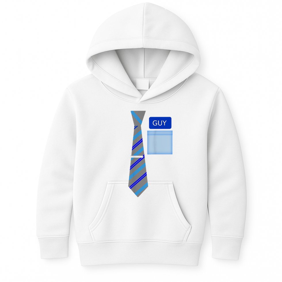 Guy Office Suit And Tie Costume Kids Hoodie