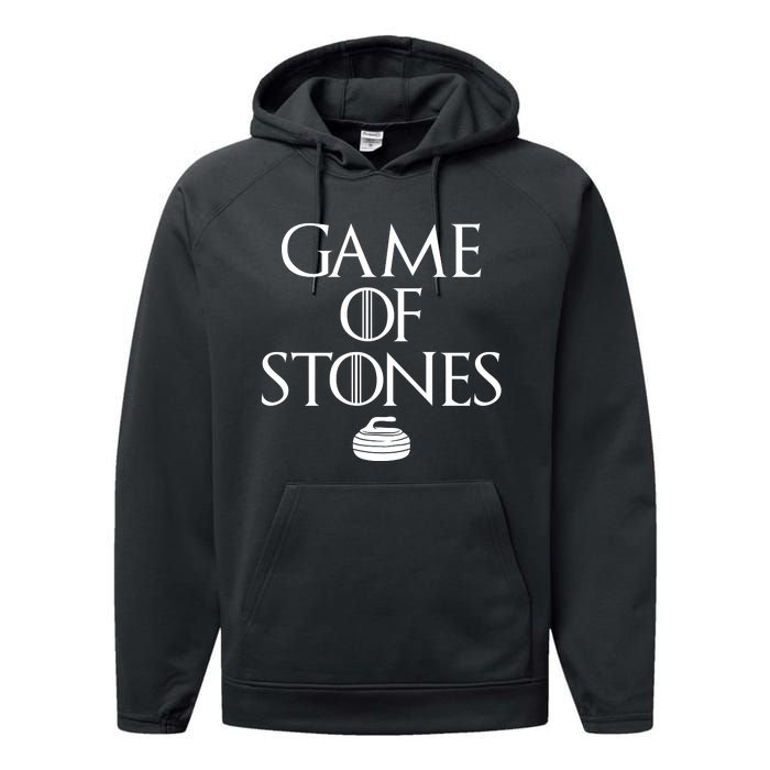 Game Of Stones Curler Parody Performance Fleece Hoodie