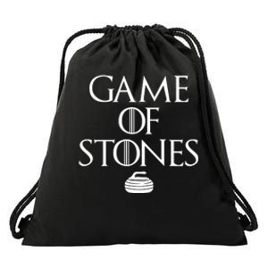 Game Of Stones Curler Parody Drawstring Bag