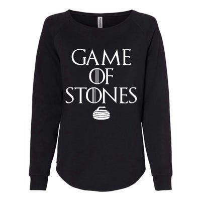 Game Of Stones Curler Parody Womens California Wash Sweatshirt