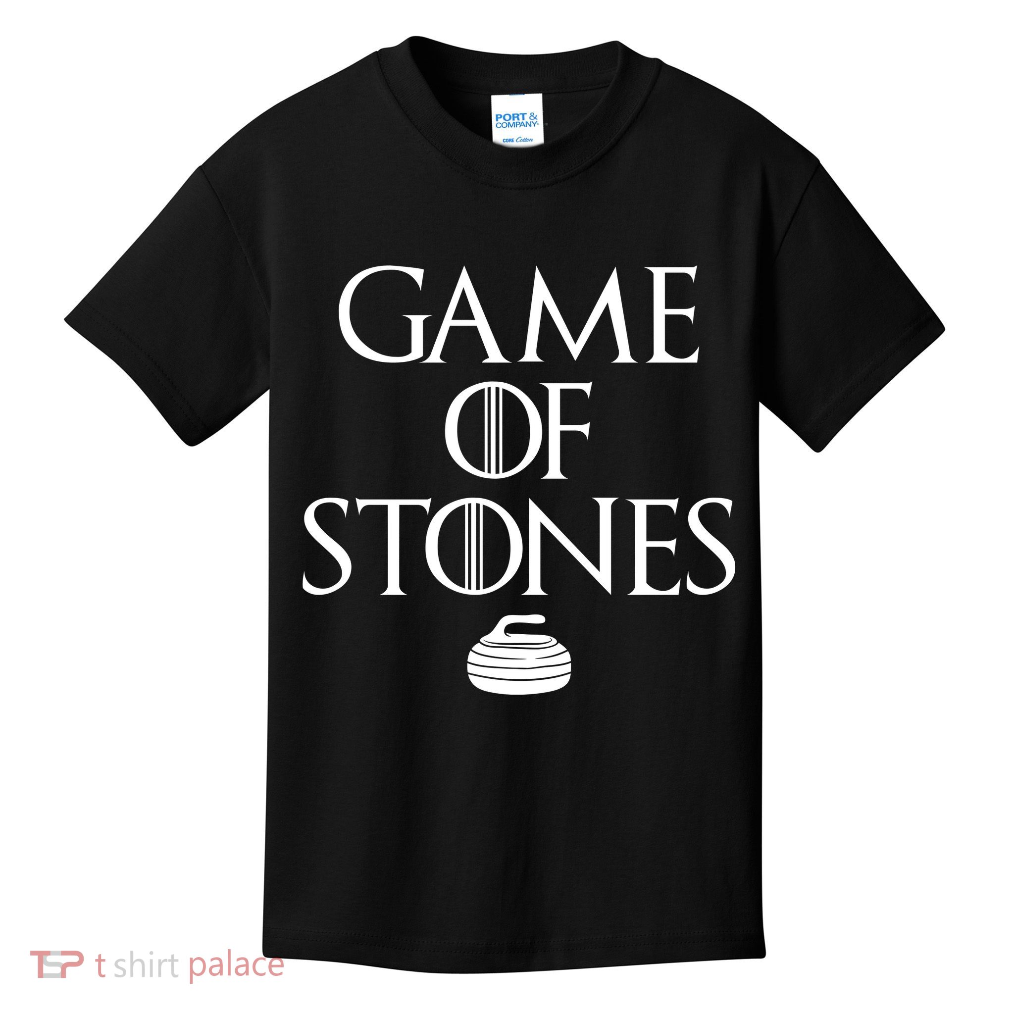 Game Of Stones Curler Parody Kids T-Shirt