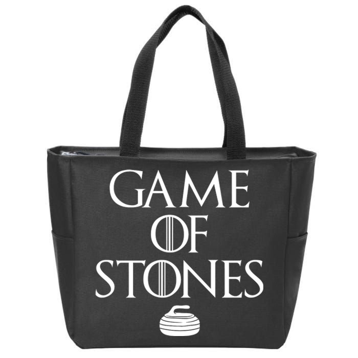 Game Of Stones Curler Parody Zip Tote Bag