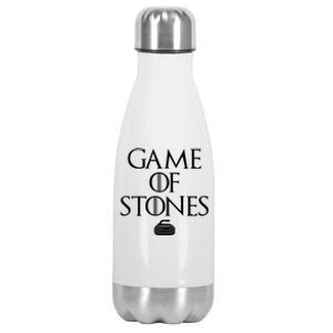 Game Of Stones Curler Parody Stainless Steel Insulated Water Bottle