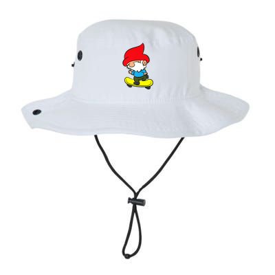 Gnome On Skateboard Cute Gnome Skateboarding Legacy Cool Fit Booney Bucket Hat