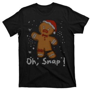 Gingerbread Oh Snap Ugly Christmas Sweater T-Shirt