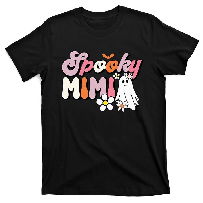 Groovy One Spooky Mimi Mama Grandma Witch Mom Halloween T-Shirt