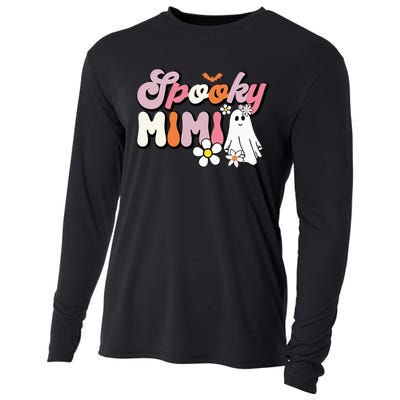 Groovy One Spooky Mimi Mama Grandma Witch Mom Halloween Cooling Performance Long Sleeve Crew