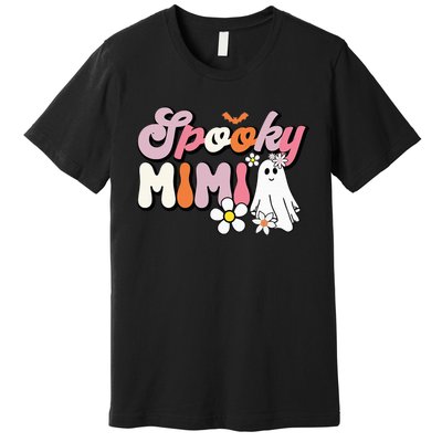 Groovy One Spooky Mimi Mama Grandma Witch Mom Halloween Premium T-Shirt