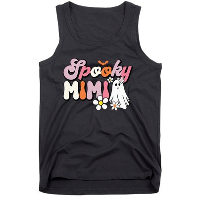 Groovy One Spooky Mimi Mama Grandma Witch Mom Halloween Tank Top