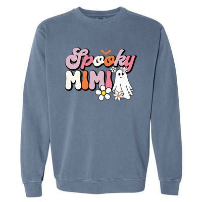 Groovy One Spooky Mimi Mama Grandma Witch Mom Halloween Garment-Dyed Sweatshirt