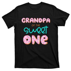 Grandpa of Sweet One First Birthday Matching Family Donut T-Shirt