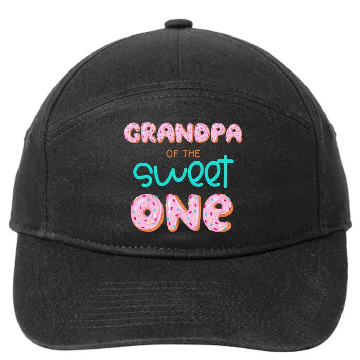 Grandpa of Sweet One First Birthday Matching Family Donut 7-Panel Snapback Hat