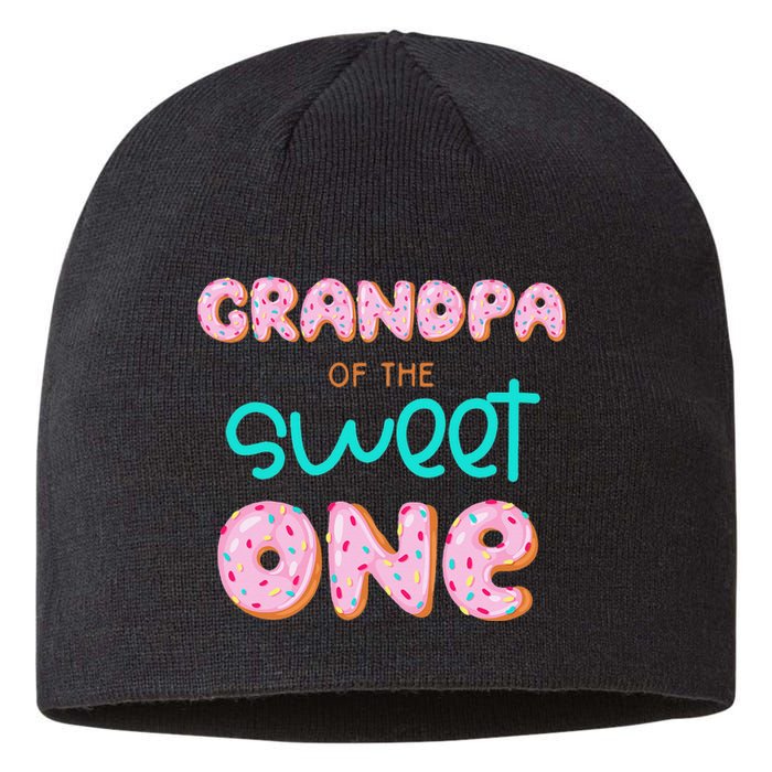 Grandpa of Sweet One First Birthday Matching Family Donut Sustainable Beanie