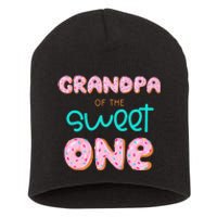 Grandpa of Sweet One First Birthday Matching Family Donut Short Acrylic Beanie