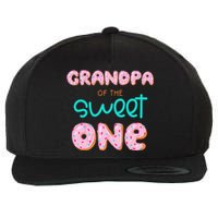 Grandpa of Sweet One First Birthday Matching Family Donut Wool Snapback Cap