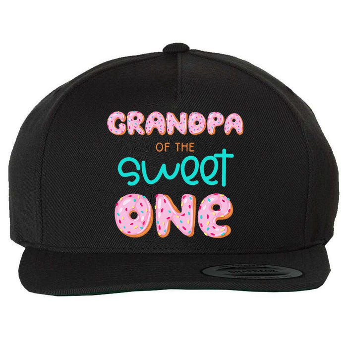 Grandpa of Sweet One First Birthday Matching Family Donut Wool Snapback Cap