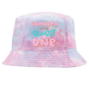 Grandpa of Sweet One First Birthday Matching Family Donut Tie-Dyed Bucket Hat