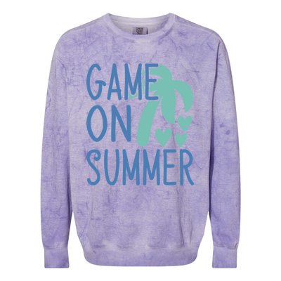 Game On Summer Beach Retro Tropical Summer Cool Gift Colorblast Crewneck Sweatshirt