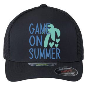 Game On Summer Beach Retro Tropical Summer Cool Gift Flexfit Unipanel Trucker Cap