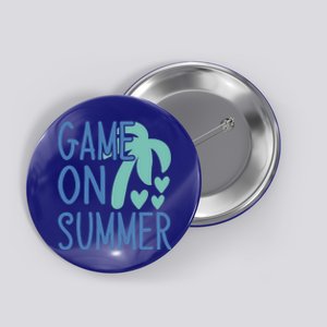 Game On Summer Beach Retro Tropical Summer Cool Gift Button