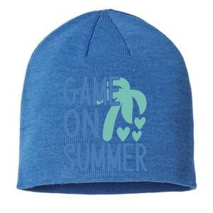 Game On Summer Beach Retro Tropical Summer Cool Gift Sustainable Beanie