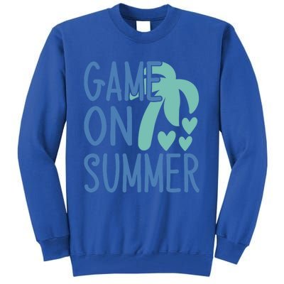 Game On Summer Beach Retro Tropical Summer Cool Gift Tall Sweatshirt